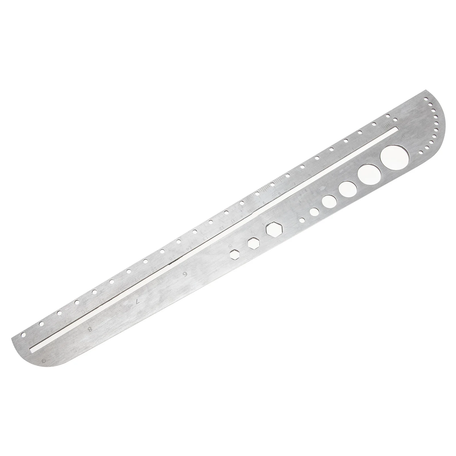 مسطرة قياس متعددة الوظائف من الفولاذ المقاوم للصدأ أداة قياس قوية قالب مؤشر الدائرة منقلة لمصممي الأزياء