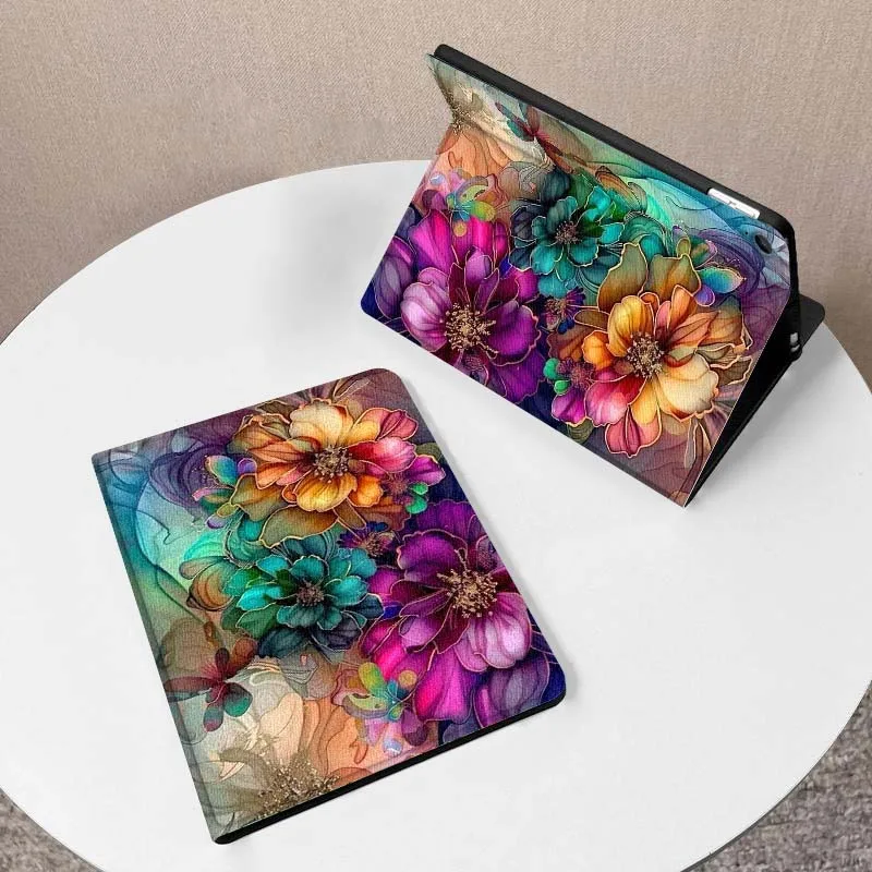 

Artistic flower ceramic tiles Tablet Case For Samsung Galaxy Tab A A7 A8 A9 A11 S6 S11 Lite Plus 10.1 10.4 10.5 Inch