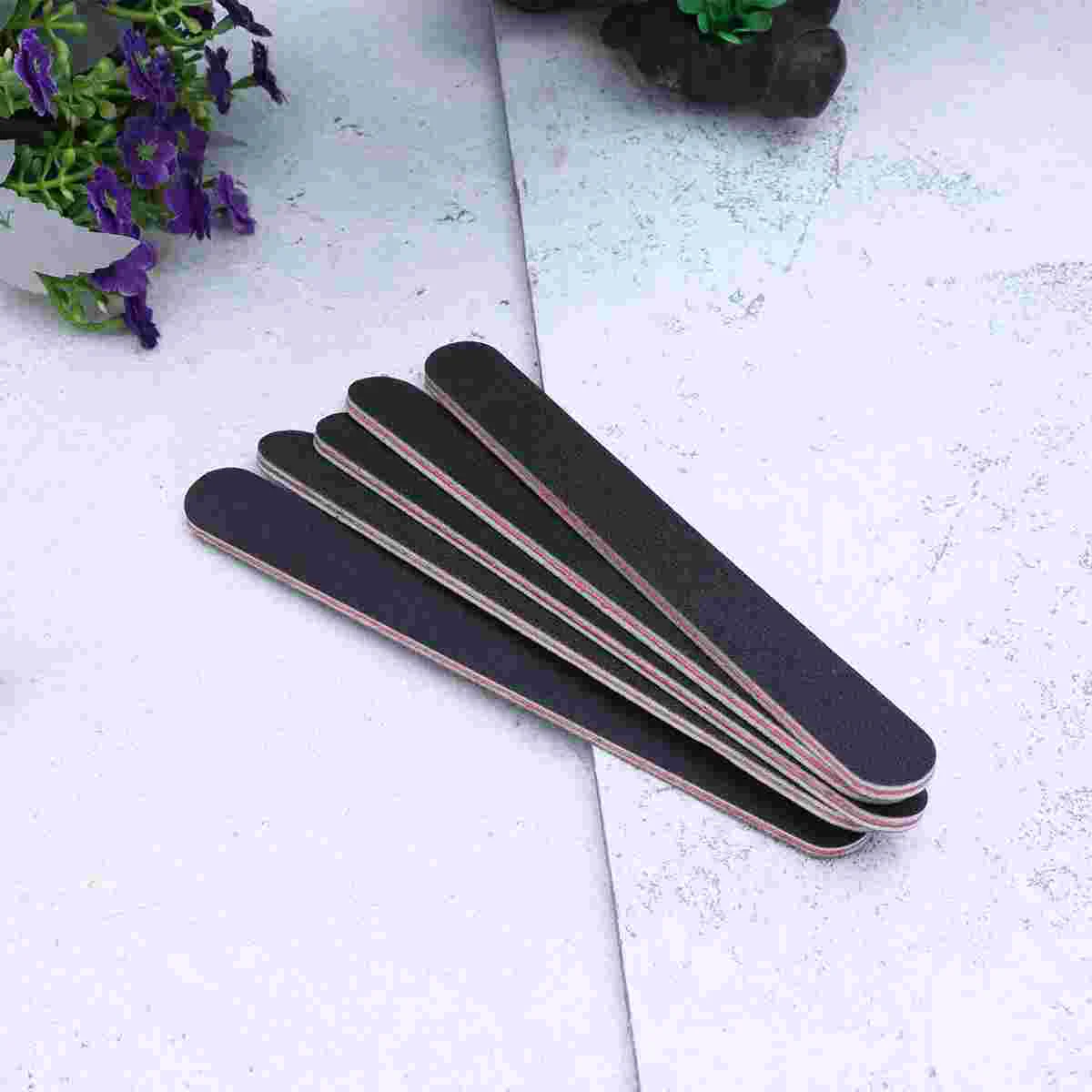 10PCS/Set Manicure Tool Double Sided Black Sand EVA Source Material Nail File(Black)