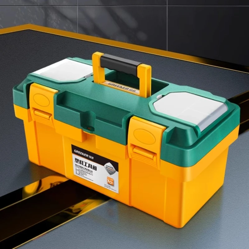 

Бытовой многофункциональный ящик для хранения, утолщенный ящик для инструментов, прочный ящик для хранения инструментов большой емкости