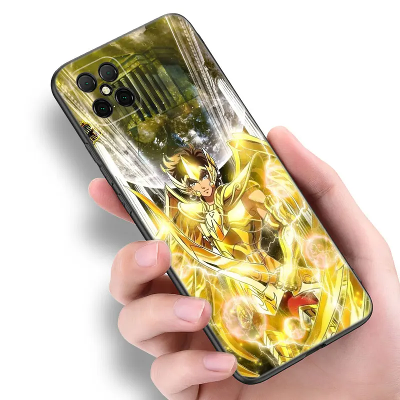 Anime Saint Seiya Black Silicone Phone Case For Huawei Nova 11 12 Ultra 9 10 SE Pro 11E 11i 12i Y70 Plus Y60 Y61 Y71 Y72 Y90 Y91