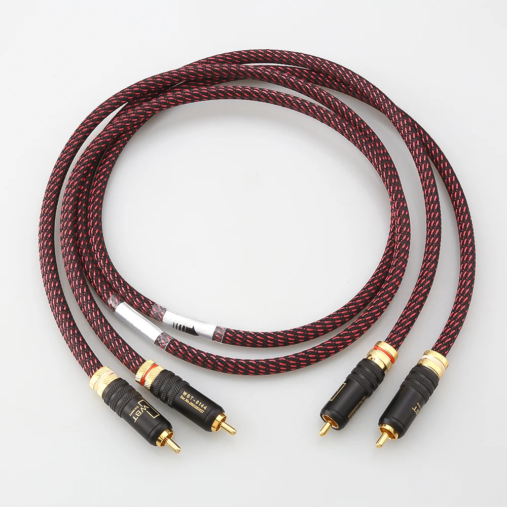 Audiocrast Hi‑End RCA Interconnect Cable HIFI Audio Wire with Tinned Copper Sleeves RCA Plug for Amplifier DAC Stereo System