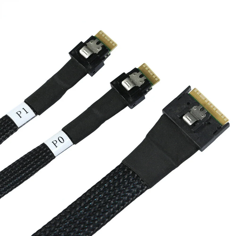 High-Speed Slimline SAS SFF-8654 8I To 2 Ports SFF-8654 4I Server connection Cable