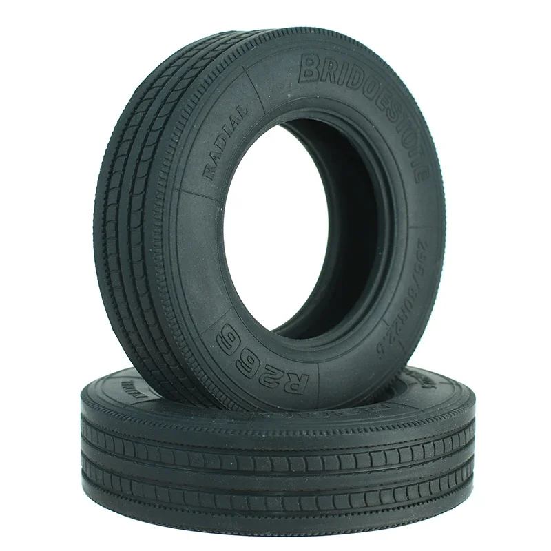 

2pcs Simulation Rubber Tire Narrow/wide for 1/14 Tamiya RC Truck Trailer Tipper Scania R470 Benz Volvo FH16 MAN TGX DIY