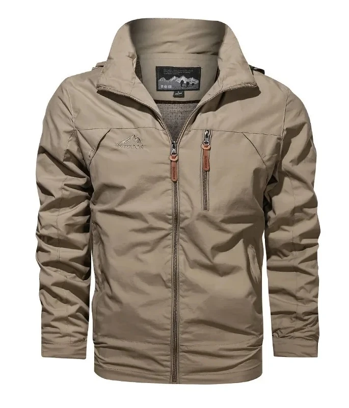 

Новое поступление, свободная мужская спортивная одежда, ветрозащитная водонепроницаемая куртка, однотонная повседневная верхняя одежда, зимнее пальто, весна-осень