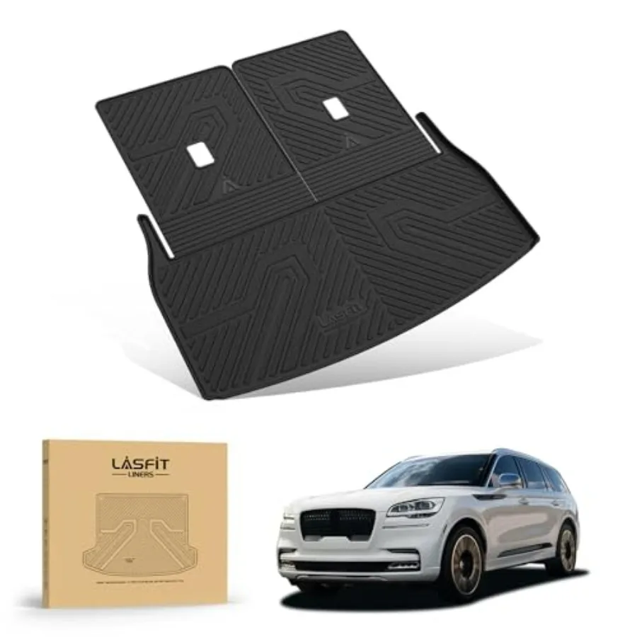 

Trunk Mat Backrest Mats for Lincoln Aviator 2020-2026 All Weather TPE Custom Fit Cargo Liner Black Easy to Clean