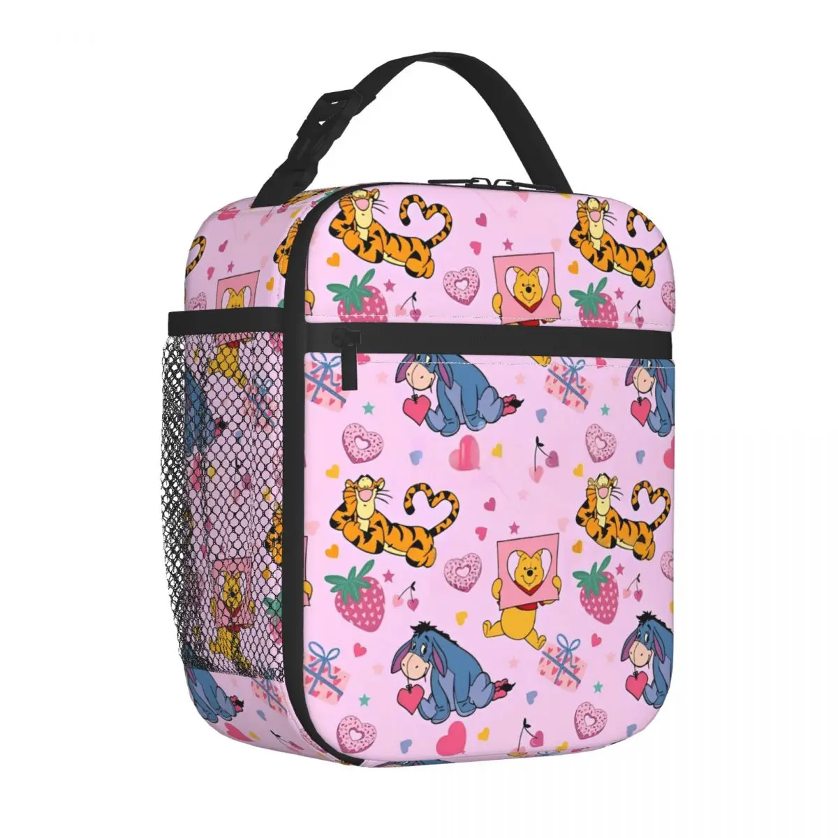 

Pink Winnie The Pooh Insulated Lunch Bags Thermal Bag Reusable Lunch Container Tigger Piglet Leakproof Lunch Box Tote Food Bag