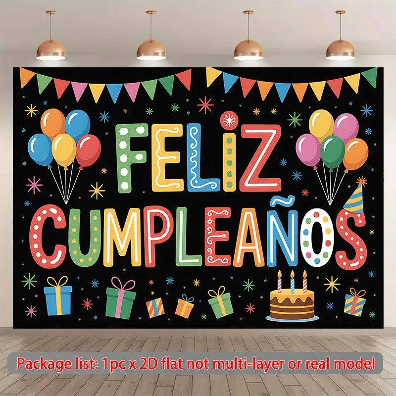 Feliz Cumpleaños Spanisches Geburtstagsparty-Thema Baby-Shower Erwachsenen-Hintergrundbanner Rosa Gold Ballondekorationen Fotografie-Requisite – Detail 3