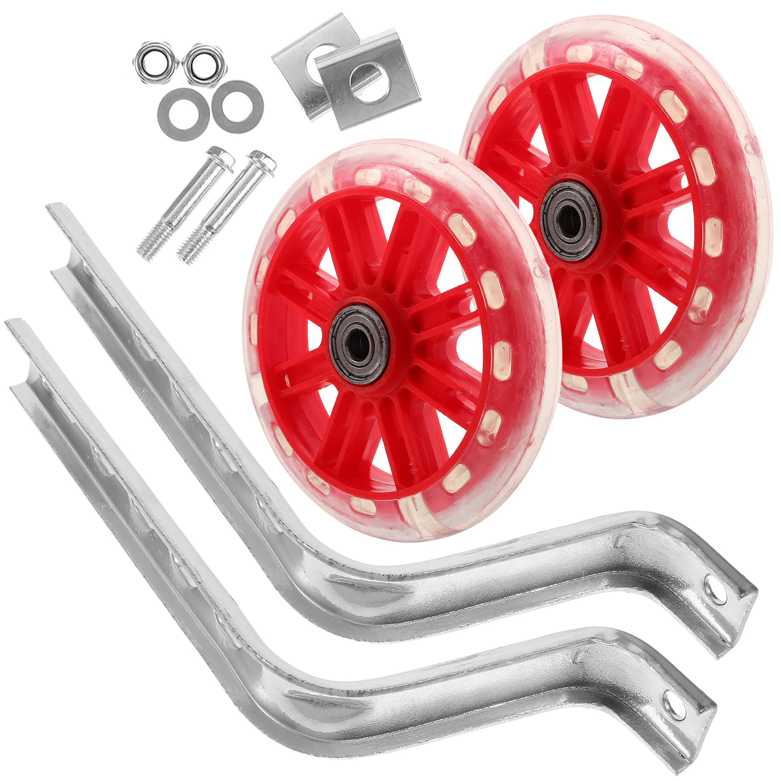 

Silent Flash Auxiliary Wheel Kids Bike Training Wheels Mute Balance Sturdy Adjustable Cycling Safety Stability