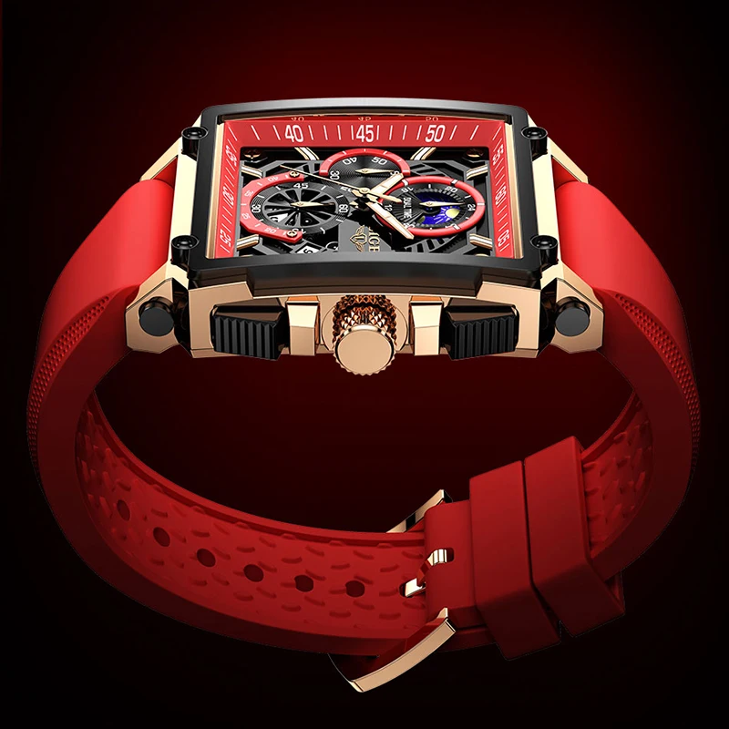 2025 New Business Watch Men LIGE Top Brand Luxury Fashion Men Watch Military Silicone Sport Waterproof Men's Quartz Wristwatches