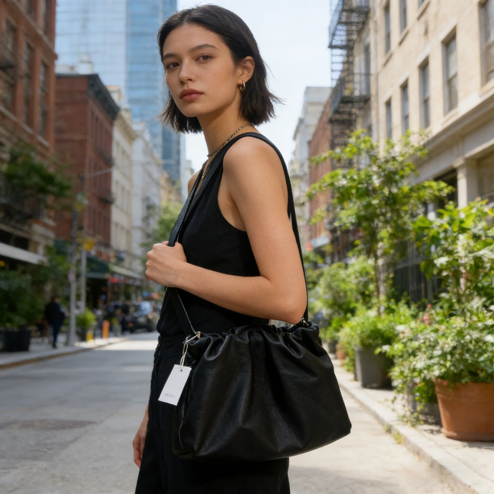 

Сумка-тоут из натуральной кожи с плиссировкой, женская многослойная сумка через плечо, маленький клатч, нишевая модная городская сумка, рюкзак, повседневный рюкзак