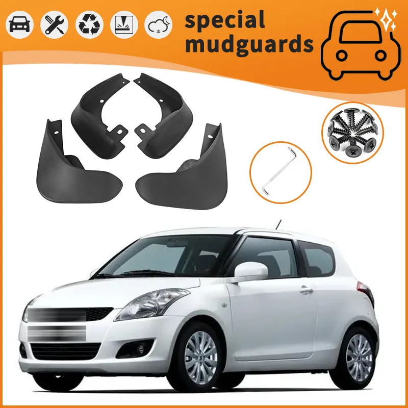 

For 11-12 Suzuki Swift models Mudguards Fender Mudflaps Front Rear Flares Splash Guards Cover Car Accessorie