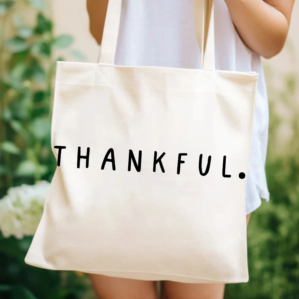 Thankful Shirt Comfort Colors Women Handbags Thanksgiving Tote Bags Religious Gift Idea Women Handbag Retro Fall Season Tote Bag