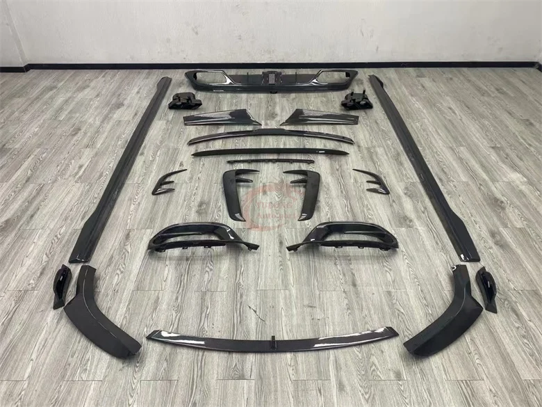 For Mercedes-Benz W223 Maybach S480 S580 S680 Upgrade M Style Carbon Fiber Front Lip Side Skirt Diffuser Rear Spoiler air Vent