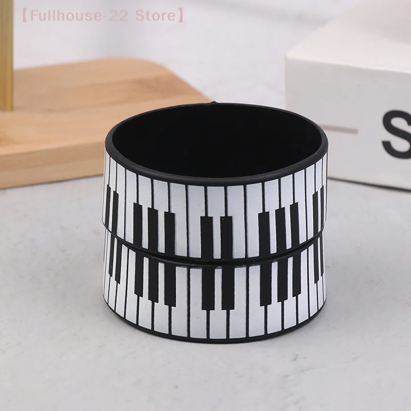 【MAX-22】1pcs Fashion Piano Keyboard Silicone Bracelets Perfect For Music Lovers And Festivals, Suitable For All Seasons