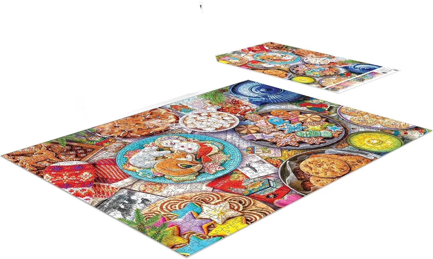 300/500/1000Pcs 쿠키와 코코아 나무 퍼즐 지그소 퍼즐 게임룸 침실 거실 파티 장식 가족 재미 활동