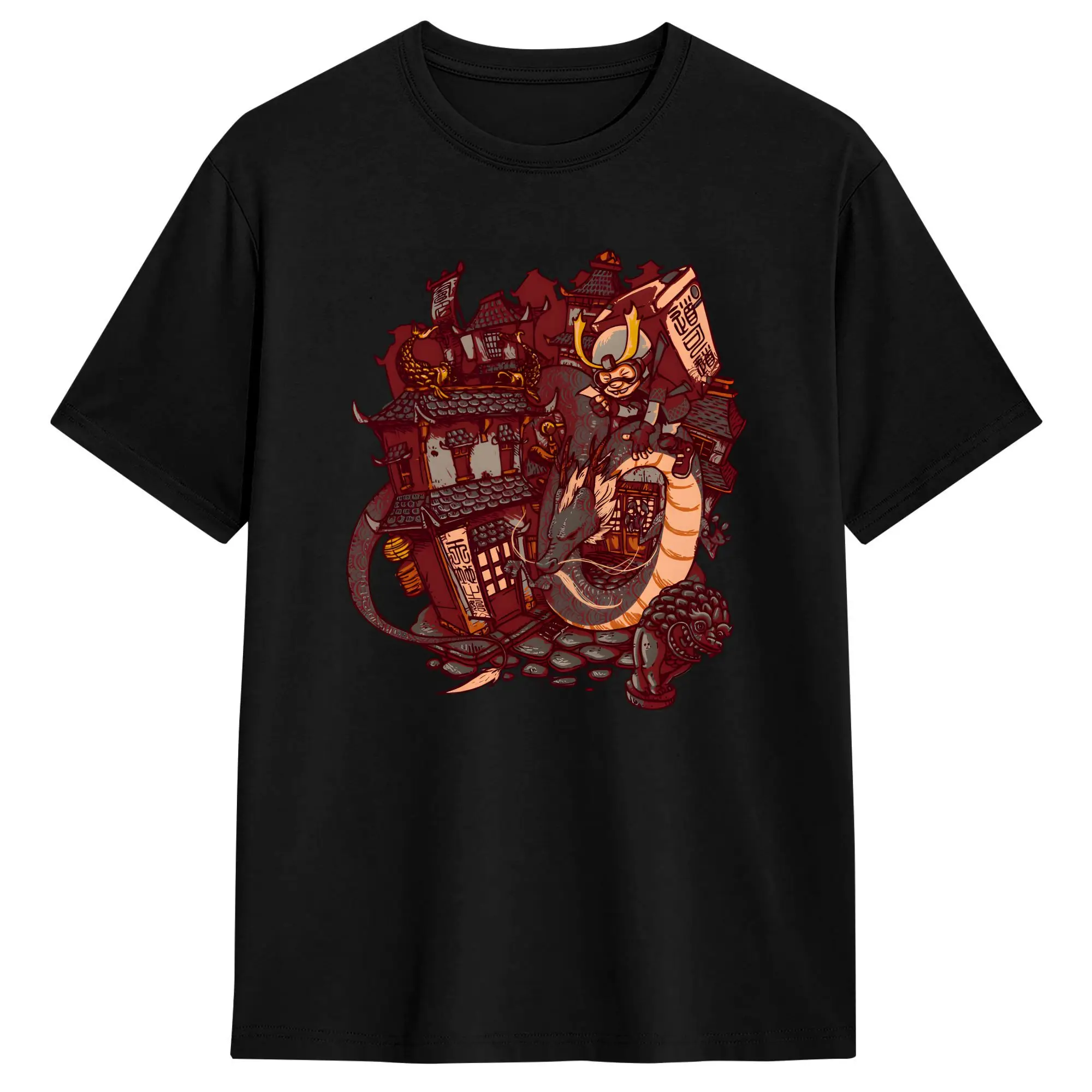 Men's Cartoon Dragon Tales T Shirts  Cotton Clothing Fashion Short Sleeve Crewneck Tee Shirt Gift Idea T-Shirt