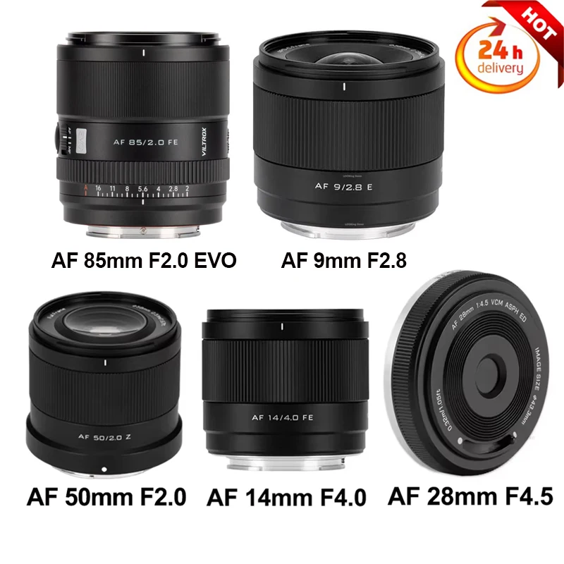 Объектив VILTROX AF 85mm F2.0 EVO/AF 14mm F4.0/AF 50mm F2.0 Air с автофокусом и фиксированным фокусным расстоянием для полнокадровых камер Sony E/Nikon Z
