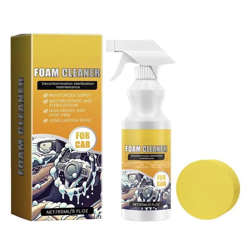 Automotive Interior Cleaner 150ml Multifunctional Foam Cleaner Car Refurbishment Cleaning Agent Home Foam Cleaner