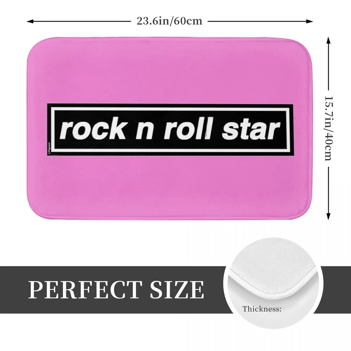 Rock N Roll Star Anti-slip Doormat Floor Mat Washable Carpet Rug for Kitchen Entrance Home Balcony Footpad Mats