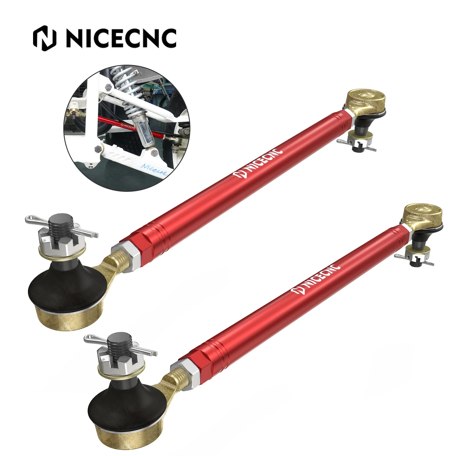 NICECNC für Yamaha Blaster 200 YFS200 1988–2006 Spurstangen-Kugelgelenk-Set, Aluminium-ATV-Zubehör, ersetzt 2XJ-23831-01-00 – Detail 15