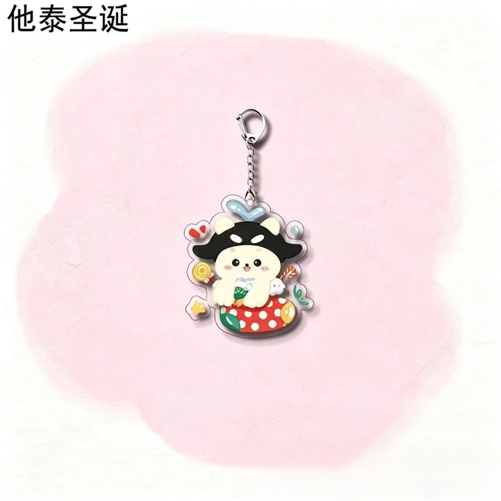 Thai Celebrity Idol Q-version GMMQ Version Puming Jaidee Acrylic Keychain Decor Pendant Christmas Jewelry Accessory Ornament