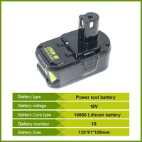 18650 18V 3Ah 5Ah 6Ah Power Tools Lithium-Ion Battery For RYOBI P108 18V One+ Plus Power Tools P104 P107 RB18L50 RB18L20 P108