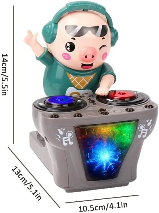 Eletrônico dj luz música dança porco brinquedo brinquedos musicais bonito balanço dança piggy brinquedo com música luzes led brinquedo musical para crianças