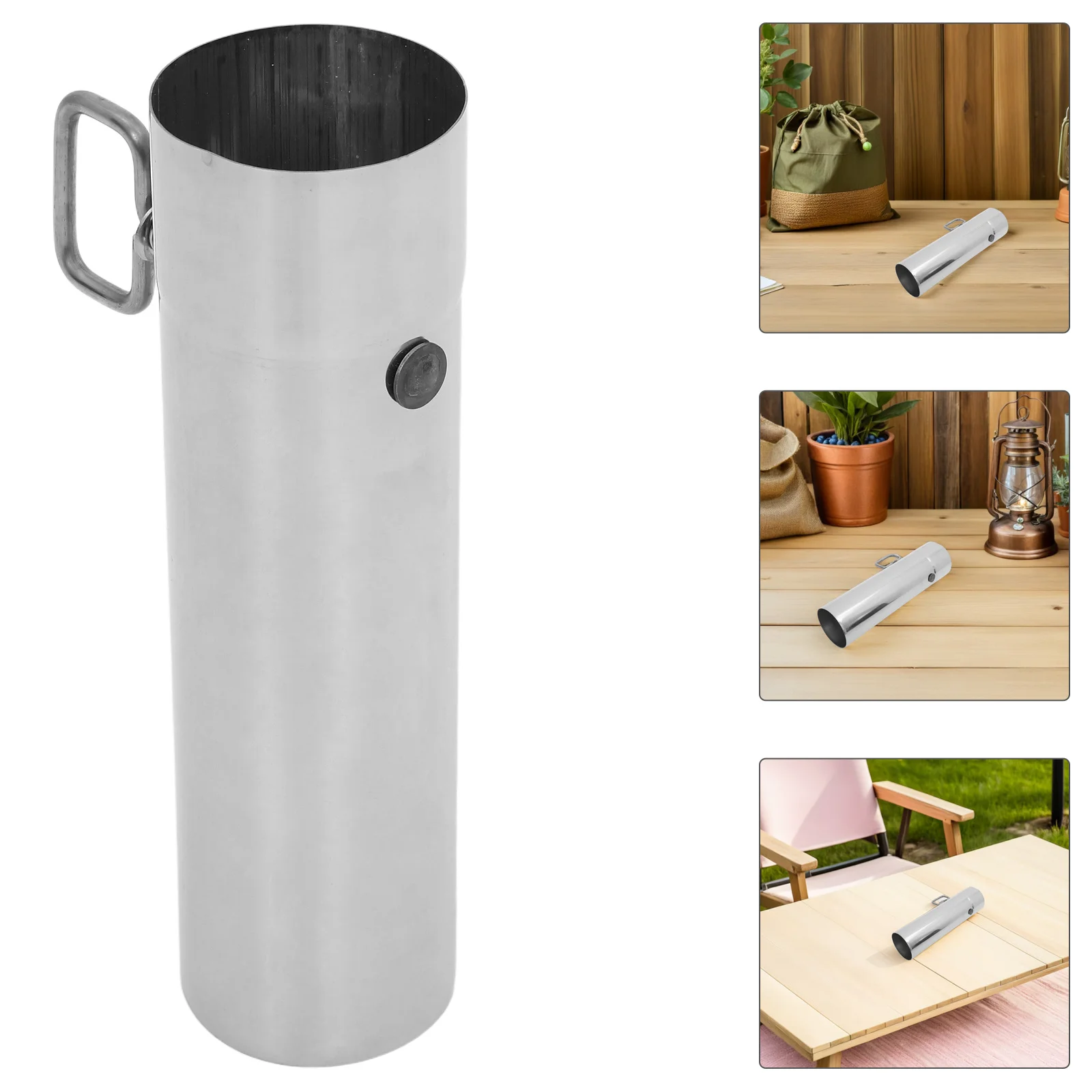 

Efficient Stainless Steel Chimney Pipe Adjustable Damper Heat Resistant Outdoor Stove Flue Pipe Camping Tent Exhaust 60mm