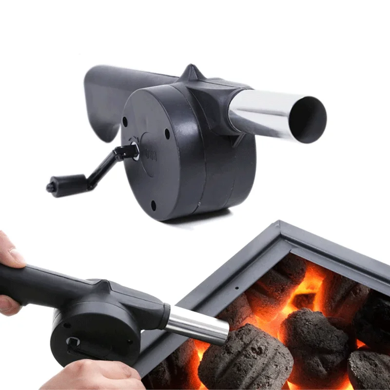 

Hand cranked barbecue blower outdoor picnic charcoal burning blower portable barbecue fan blower barbecue supplies accessories