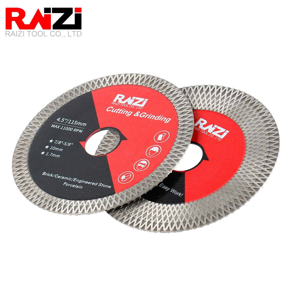 Lama per sega a disco diamantato a doppia faccia Raizi 115/125mm per mola in pietra di marmo porcellana ceramica per piastrelle