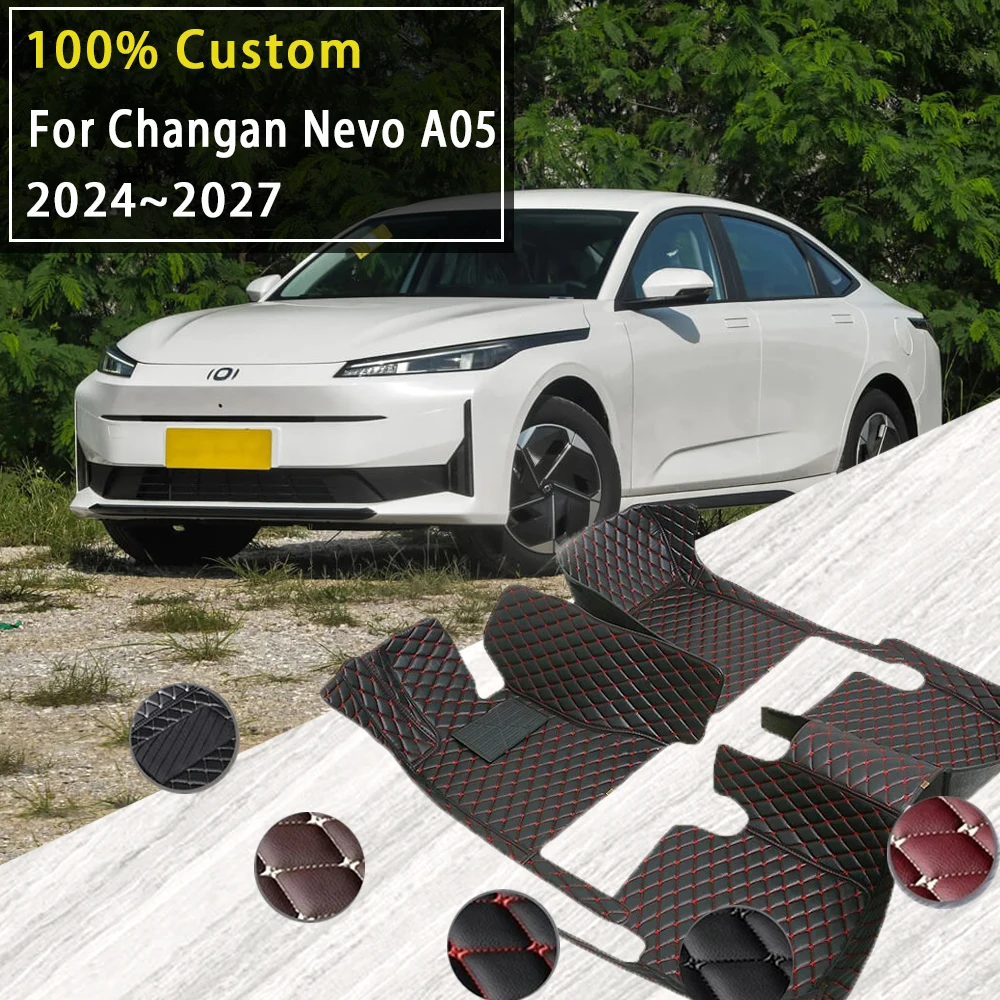 

Car Floor Mats For Changan Nevo A05 2024 2025 2026 2027 Leather Luxury Mat Rugs Carpet Full Set Auto Interior Part Accessories