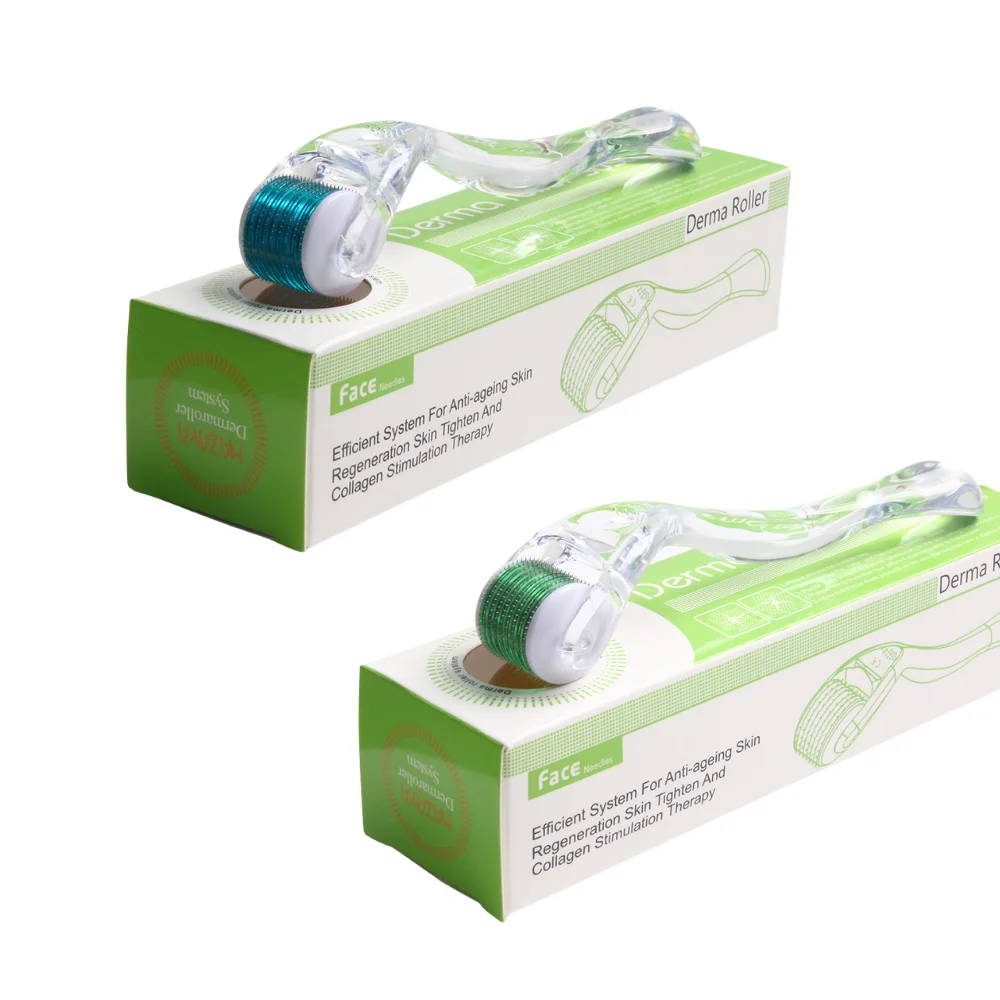 

Transparent Green /Blue Derma Roller System with 540 Needles Scalp Needling Tool for Hair And Skincare Beauty Therapy