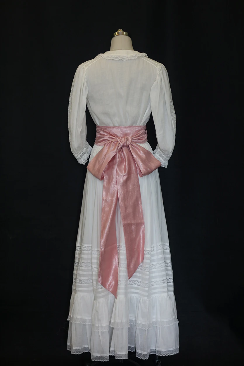 Primavera Verano mujeres elegante Edeardian Vintage inspirado suelto Ultra fino Natural ramio algodón blanco blusa/camisas