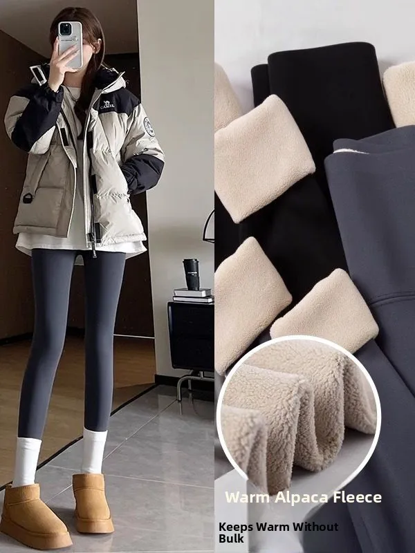 

Women's arkskin Pants Fce Lined Thi Yoga Trousers Winter Warm Base Layer Pants Elastic Waist Long Pants Casual Wear