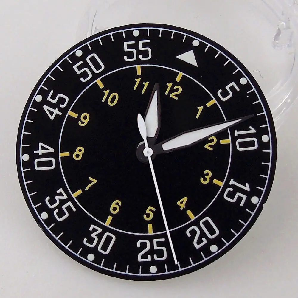 Tandorio 33.5mm Arabic Numerals Mark Sterile Watch Parts Dial Face Fit Miyota 8215 NH35A NH36A ETA2824 PT5000 Movement Luminous