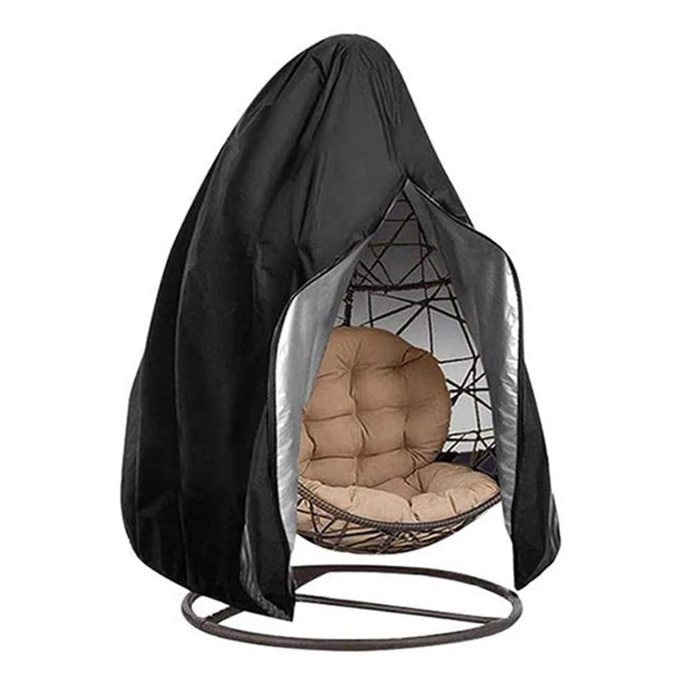 Dustproof Swing Chair Cover Black Hanging Chair Cover 210D Oxford Fabric Dustproof Cover SINGLE-PERSON Version
