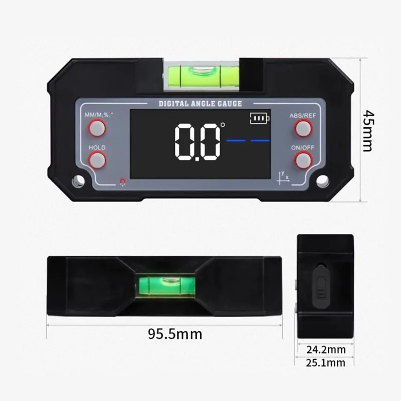 Digital Display Mini Level Professional Portable Spirit Level Professional Magnetic Angle Measurement Construction Work Tools