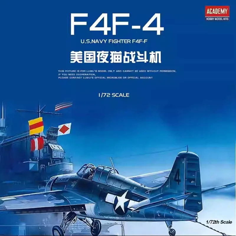 1/72 Academy model building kits 12451 U.S. Navy Fighter F4F-4,for birthday toys, collectible gifts