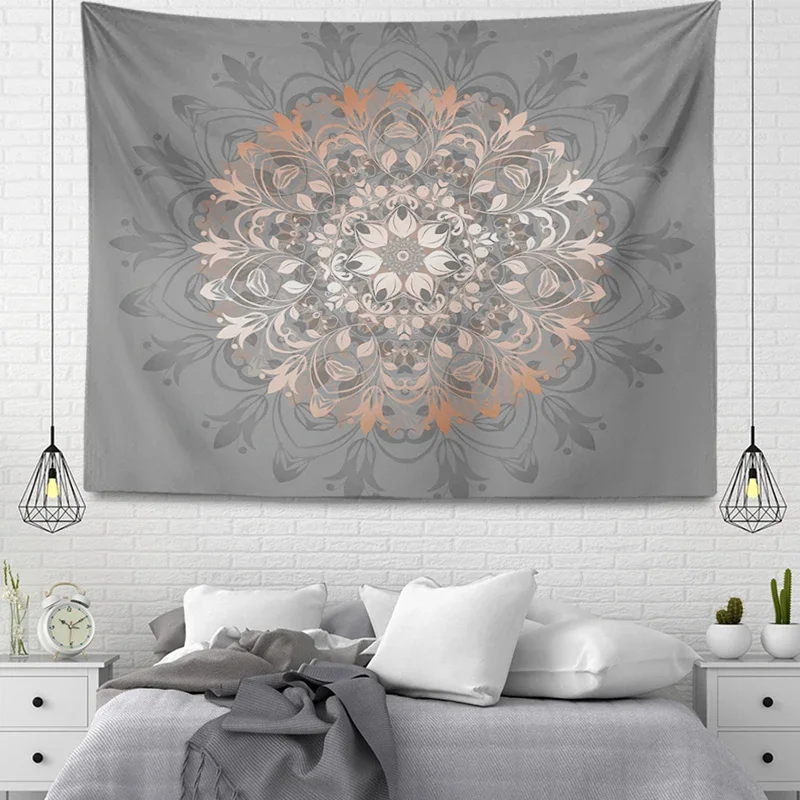 Wall tapestry aesthetic Home room decor boho accessories hanging large fabric autumn simple Bedroom carpet nordic boho plant