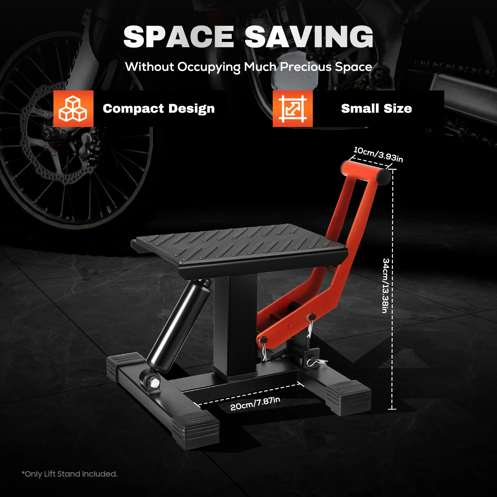 Motorcycle Lift Motorcycle Jack Lift Stand within 400kg/882lbs Dirt Bike Lift Stand Hydraulic Lift Operation Adjustable Height