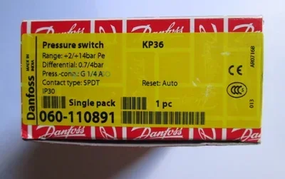 

KP36 060-1108 (060-110866=KP36 060-110891) New Danfoss Pressure switch Pressure controller danfoss