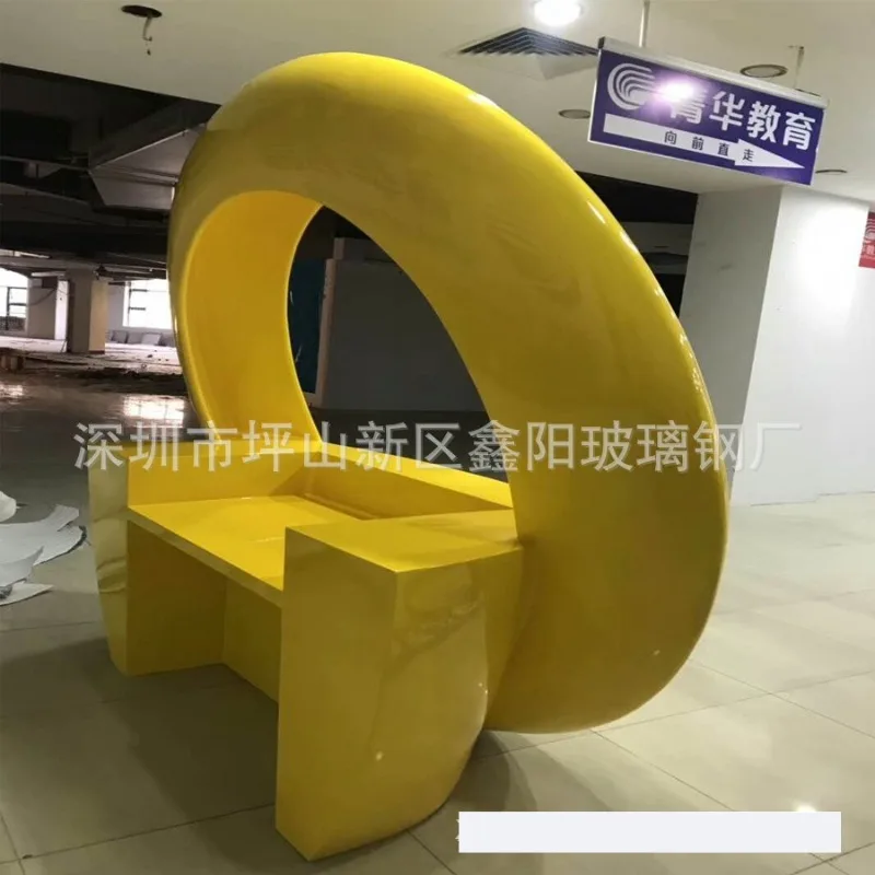 FRP Shopping Mall Hotel Front Desk Creative Meichen FRP Special-shaped Painting Bar Hotel Reception Desk