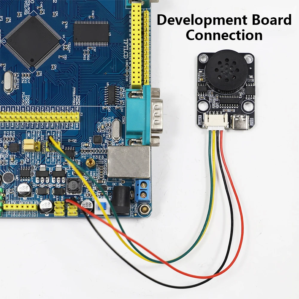 DC 3,3-5V MP3-Sprachwiedergabemodul Uart Serielle Portsteuerung Sprachübertragung Kompatibel mit elektronischer Musik Sp5F Eingebaut