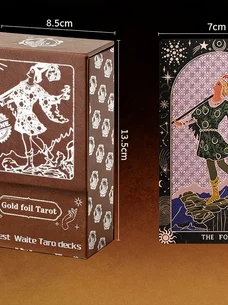 watte-ヴィンテージタロットカードセット-78枚のクラシックカード-箱入り卓上ゲーム-初心者向けフルセット-ギフトボックス-新規プレイヤー向け