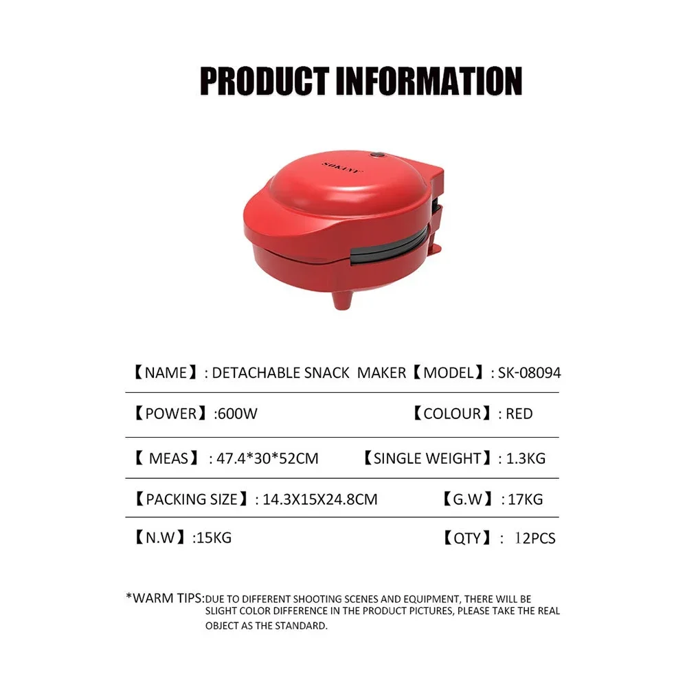 Multifunctional Mini Breakfast machine Fully Automatic Waffle Maker,110V/220V Electric  Non Stick Pancake Pot Portable Breakfast