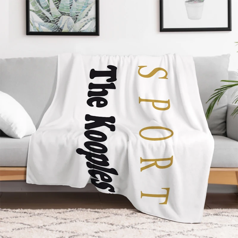 

Hot T-The K-Kooples Logo Throw Blanket Plead Cover Bed Blankets for Decorative Sofa Luxury Designer Bedding Office Home Downy