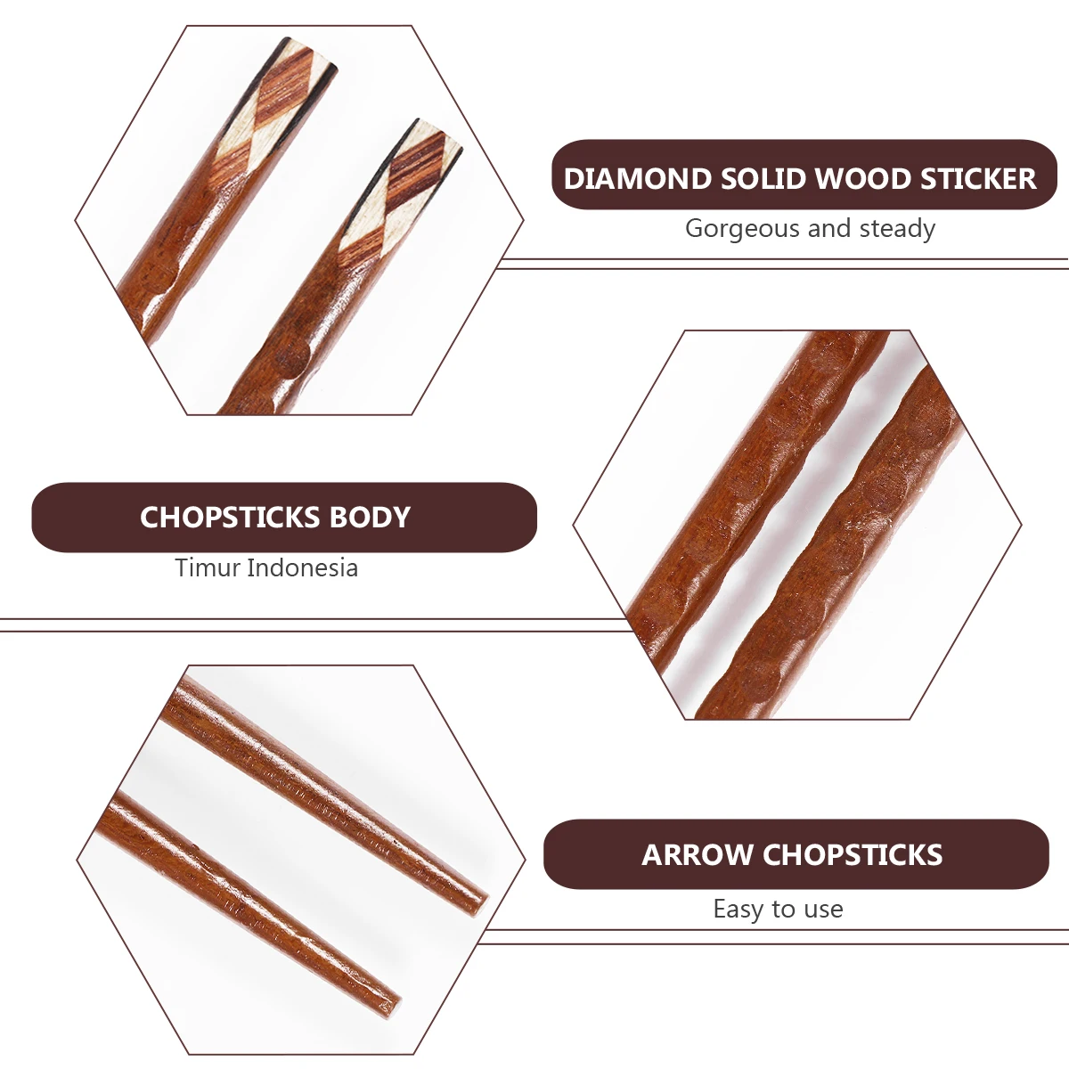 

Tortoise Shell Chopsticks Creative Cutlery Set Wooden Practical Tableware Travel