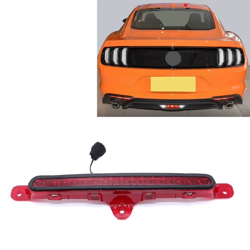 

Car Red Third High Brake Light Rear Brake Light High Mount Stop Lamp For Ford Mustang 2010-2014