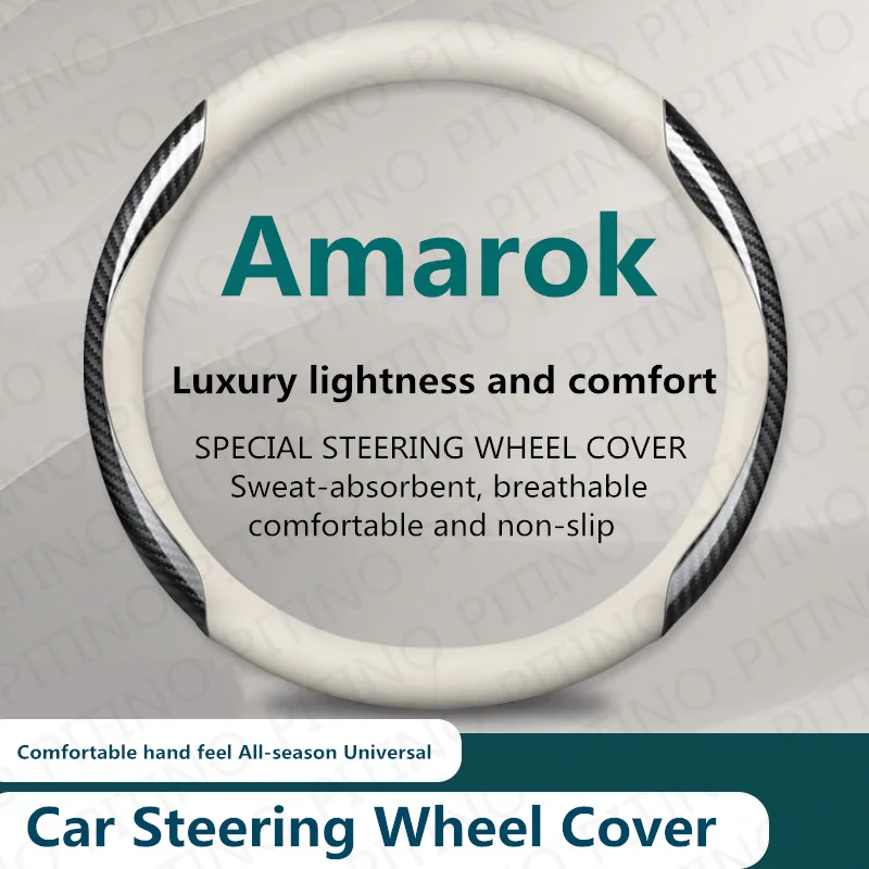 Car Steering Wheel Cover For VW Volkswagen Amarok Anti Slip Wear-resistant Sweat Absorbing Interior Steering Covers Accessories